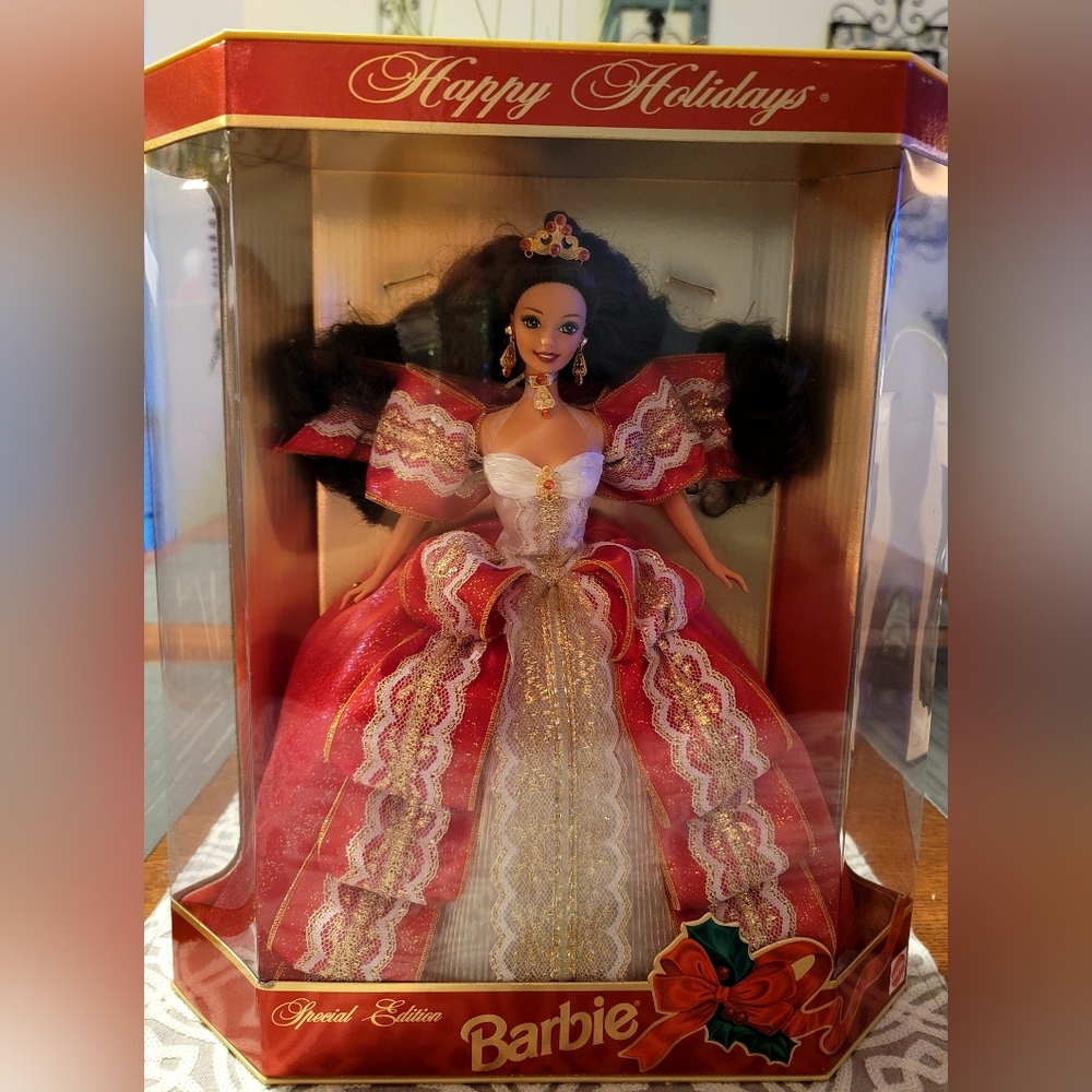 1997 Happy Holidays Vintage Barbie w/manufactured error.